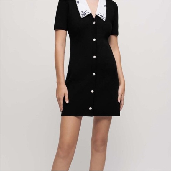 Maje Romarin Dress Black - Picture 1 of 8